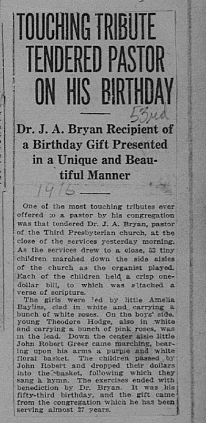 Mule Cars Were Running When Dr. Bryan Began His 30 Years of Good Works