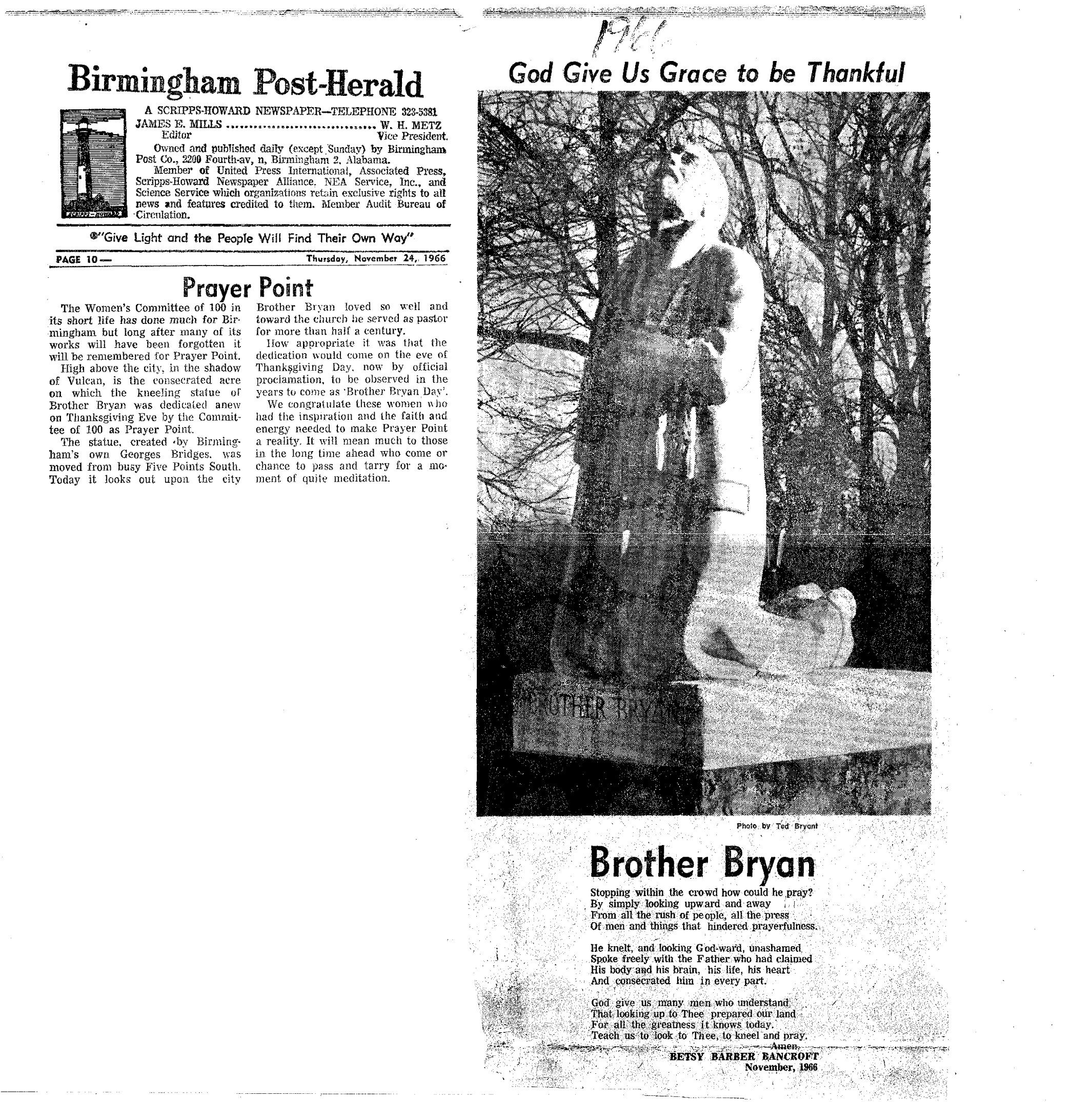 Give Us Grace To Be Thankful